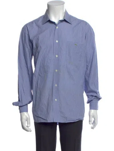 Pre-owned Lacoste Long Sleeve Shirt In Blue