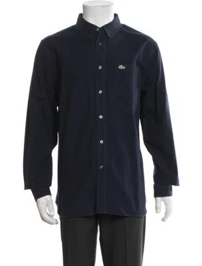 Pre-owned Lacoste Long Sleeve Shirt In Blue