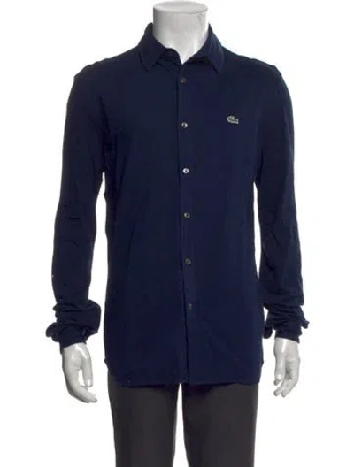 Pre-owned Lacoste Long Sleeve Shirt In Blue