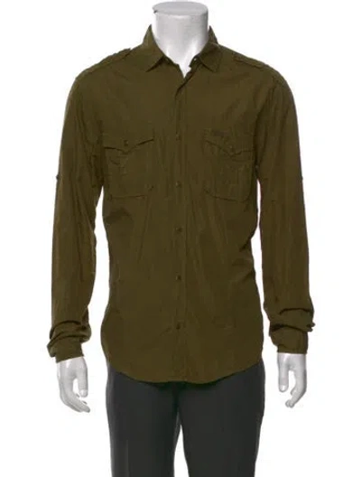 Pre-owned Lacoste Long Sleeve Shirt In Green