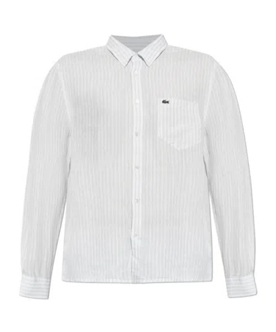 Lacoste Long Sleeve Shirt In White