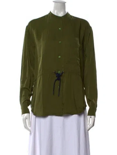 Pre-owned Lacoste Long Sleeve Top In Green