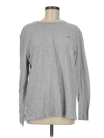 Pre-owned Lacoste Long Sleeve T-shirt In Gray