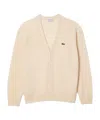 Lacoste Long-sleeved Cardigan In Neutral
