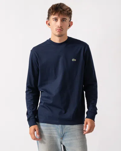 Lacoste Long Sleeved Cotton Mens T-shirt In White