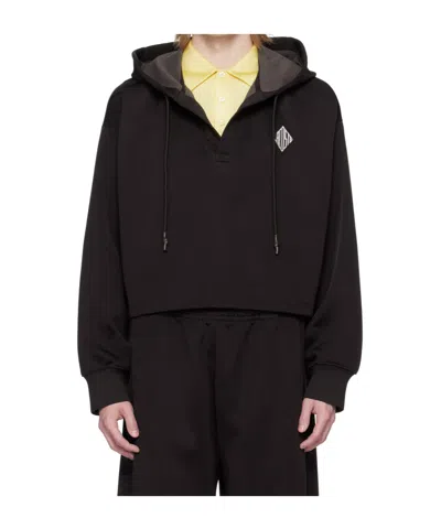 Lacoste Long-sleeved Hooded Sweatshirt In Brown