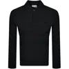 Lacoste Long Sleeved Polo T Shirt Black In Black