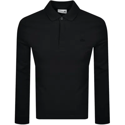 Lacoste Long Sleeved Polo T Shirt Black
