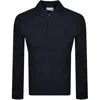Lacoste Long Sleeved Polo T Shirt Navy In Blue