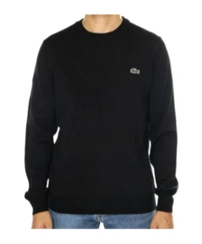 LACOSTE LACOSTE LOGO-EMBROIDERED CREWNECK KNITTED JUMPER