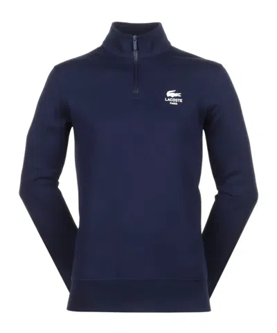 Lacoste Long-sleeved Sweater In Black