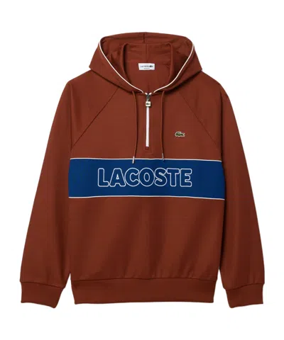 Lacoste Long-sleeved Sweater In Brown