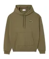 Lacoste Loose Fit Cotton French Terry Hoodie In Green