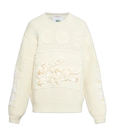 Lacoste Long-sleeved Sweater In White