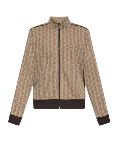 Lacoste Long-sleeved Sweatshirt In Brown