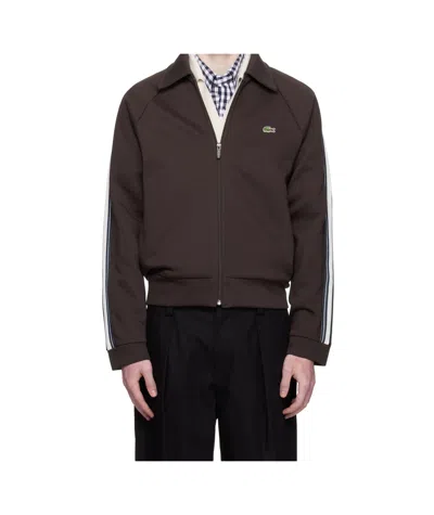 Lacoste Long-sleeved Sweatshirt In Brown