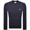 Lacoste Crew Neck Knit Jumper Navy In Blue