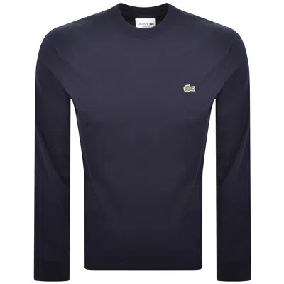 LACOSTE LACOSTE LONG SLEEVED T SHIRT NAVY