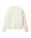 Lacoste Long-sleeved Wool Sweater In Neutral