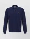 Lacoste Navy Blue Longsleeve Polo Shirt In Blue