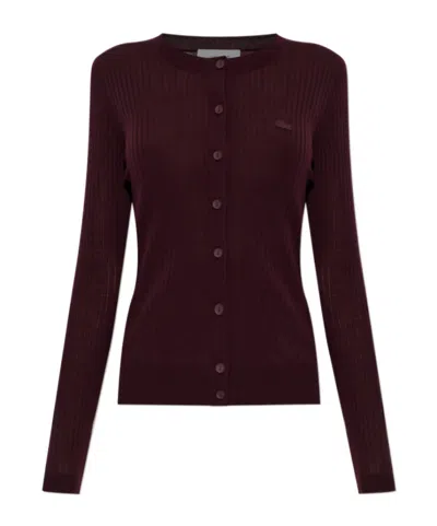 Lacoste Long-sleeve Cardigan In Black