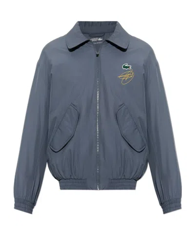 Lacoste Long-sleeve Casual Jacket In Blue