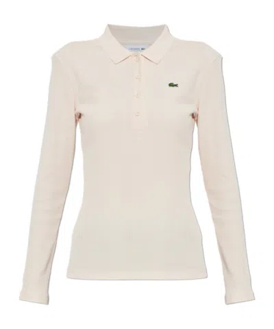 Lacoste Long-sleeve Polo Shirt In Neutral
