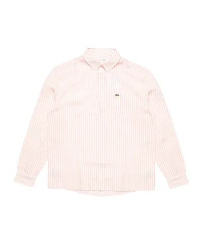 Lacoste Long-sleeved Shirt In Pink
