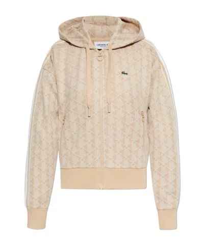 Lacoste Long-sleeved Sweatshirt In Brown