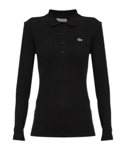 Lacoste Long-sleeves Polo Shirt In Black