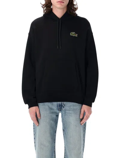 LACOSTE LOOSE FIT BADGE ACCENT HOODIE