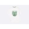 LACOSTE LOOSE FIT COTTON JERSEY PRINT T-SHIRT WHITE