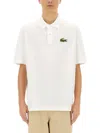 Lacoste Loose Fit Pique Polo Shirt In White