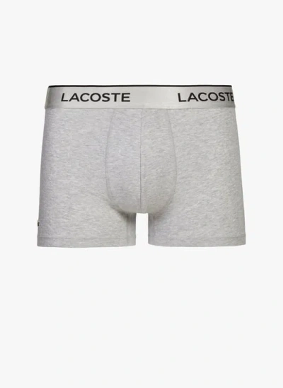 Lacoste Lot De 3 Boxers En Coton Mélangé In Gray