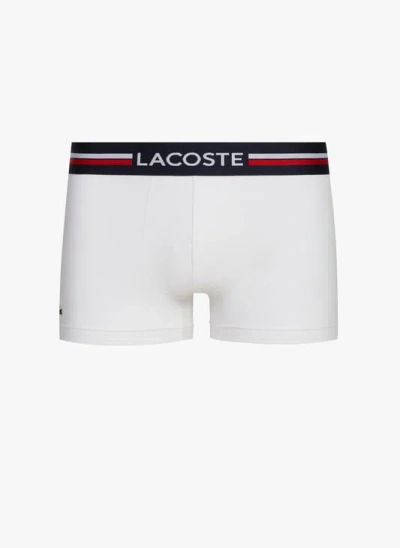 Lacoste Lot De 3 Boxers En Coton In White