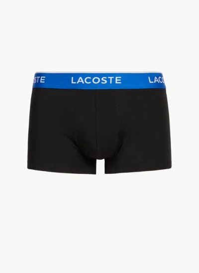Lacoste Lot De 3 Boxers En Coton In Black