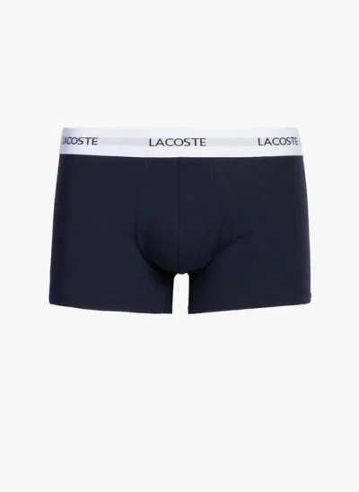 Lacoste Lot De 3 Boxers In Blue
