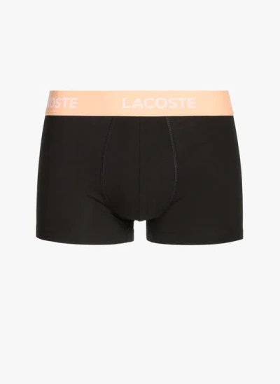 Lacoste Lot De 5 Boxers En Coton Mélangé In Black