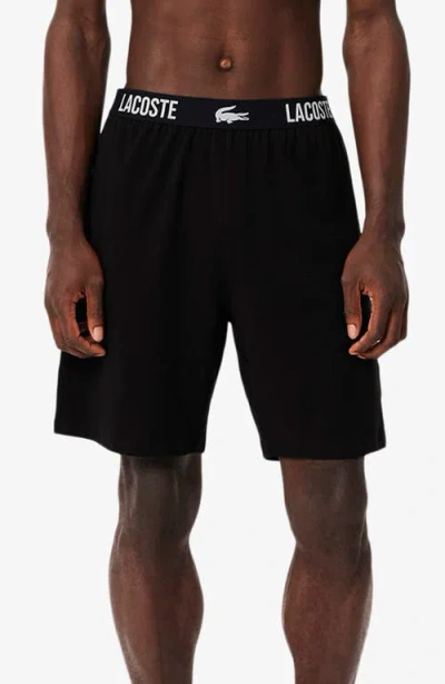 Lacoste Lounge Boxer Shorts In Black