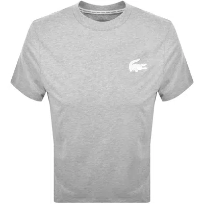 Lacoste Loungewear Logo T Shirt Marl Grey In Gray