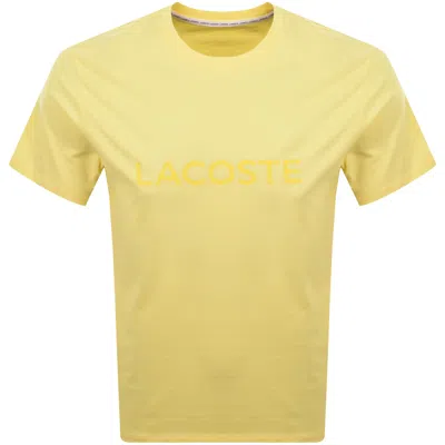 Lacoste Loungewear Logo T Shirt Yellow