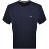 Lacoste Loungewear Waffle T Shirt Navy In Blue