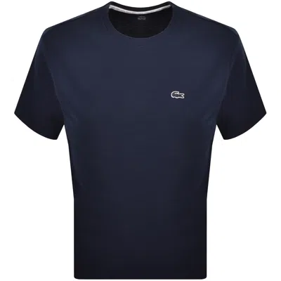 Lacoste Loungewear Waffle T Shirt Navy In Blue