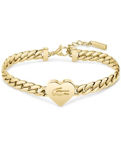 Lacoste Love My Croc Heart Bracelet In Gold