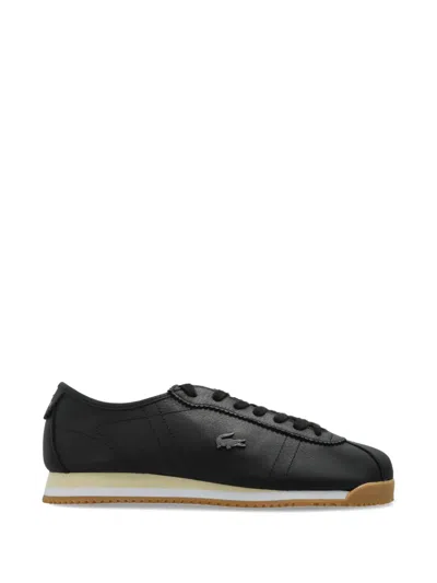 Lacoste Low-top Leather Sneakers In Black
