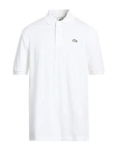 Lacoste Lve Lacoste L!ve Man Polo Shirt White Size Xl Cotton