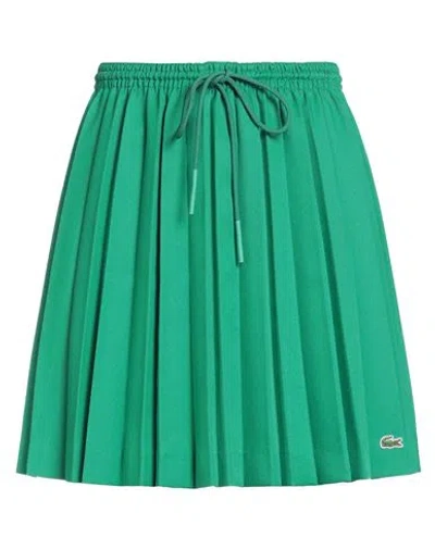 Lacoste Lve Lacoste L!ve Woman Mini Skirt Green Size 4 Polyester, Cotton In Gray