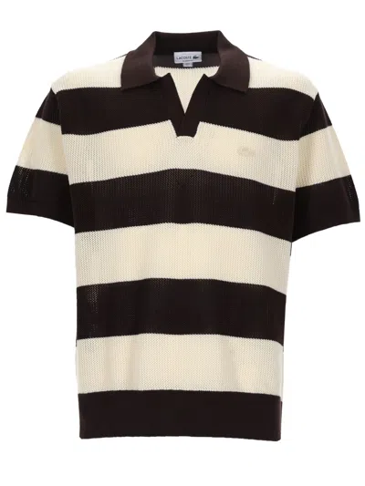 Lacoste Maglia Con Collo A Polo In Black