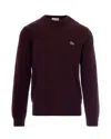 Lacoste Embroidered Loopback Cotton Sweatshirt In 3ke