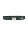 Lacoste Man Belt Dark Green Size 39.5 Polyester, Polypropylene, Viscose